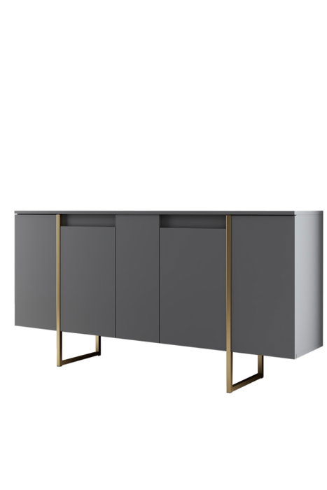 Hanah Home Conjunto de muebles de salón Luxe, Antracita y Oro